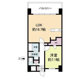 LA DOUCEUR山王(1LDK/7階)の間取り写真