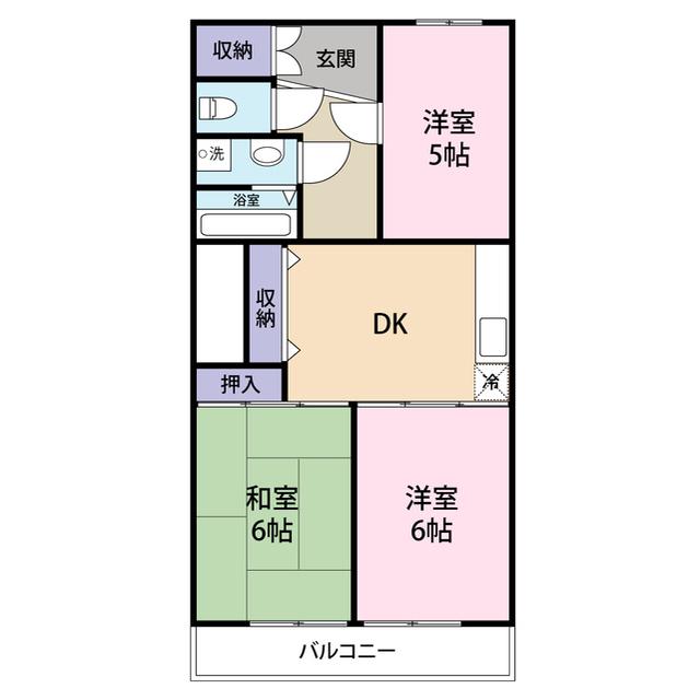 ルエスト浦和(3DK/2階)の間取り写真