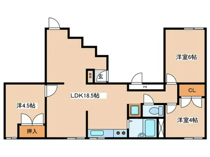 本厚木エグゼクティブマンション(3LDK/1階)の間取り写真