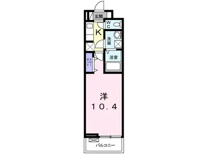 サン クレール(1K/3階)の間取り写真