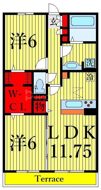 メゾンルミエール(2LDK/2階)の間取り写真