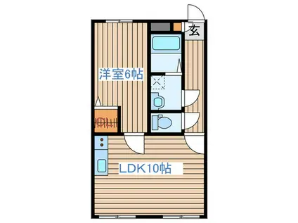 富谷レジデンスI(1LDK/1階)の間取り写真