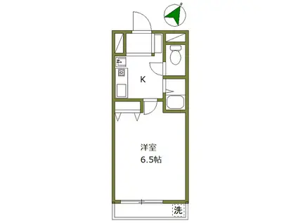 エミネンス(1K/1階)の間取り写真