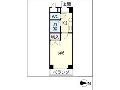 こばやしハイム(1K/3階)の間取り写真