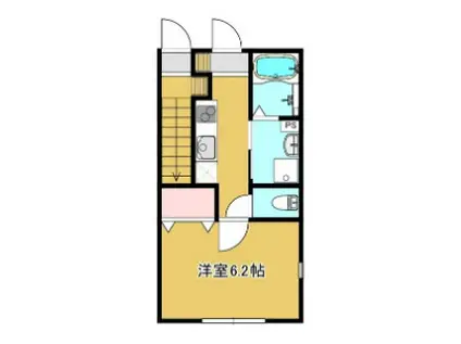 プルメリア八王子(1K/1階)の間取り写真