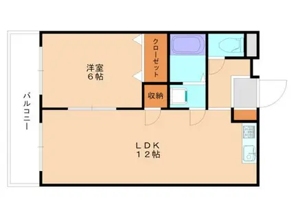 貴舟ハイツ(1LDK/1階)の間取り写真