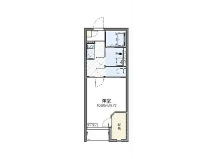 レオネクストルミエール西台III(1K/2階)の間取り写真