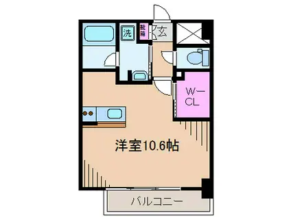ブルーライン 新羽駅 徒歩10分 6階建 築19年(ワンルーム/4階)の間取り写真
