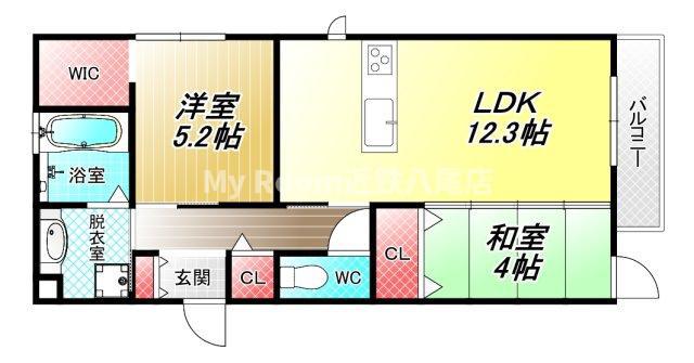 ボナールコート(2LDK/2階)の間取り写真