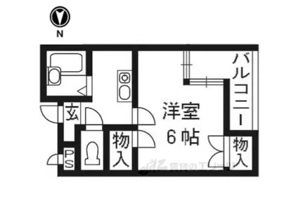 COSMICWING(1K/3階)の間取り写真
