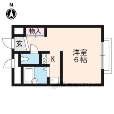 レオパレスフォレスト(ワンルーム/1階)の間取り写真