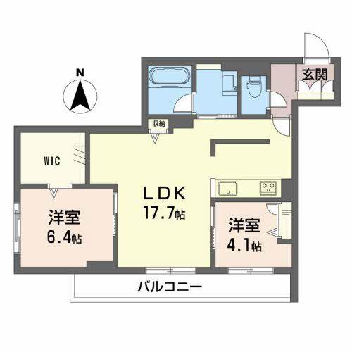 ピアヌーラ山根町(2LDK/2階)の間取り写真