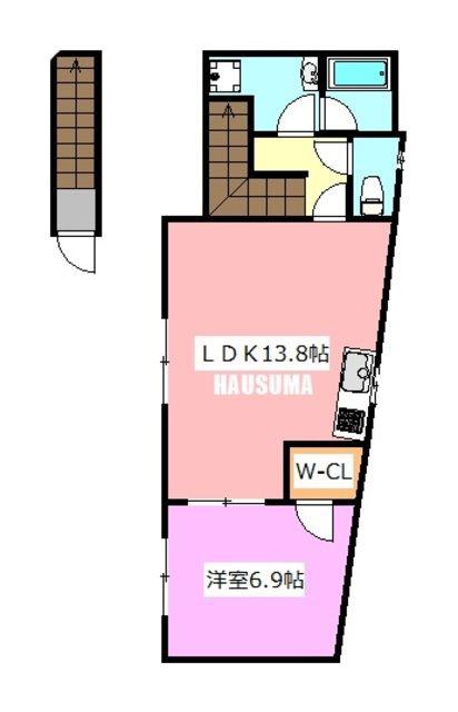 HIRAMIIII(1LDK/2階)の間取り写真