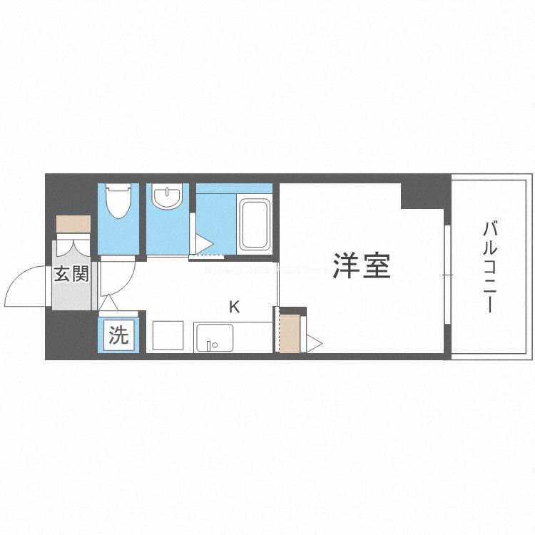 アーバンパーク住之江公園II(1K/6階)の間取り写真