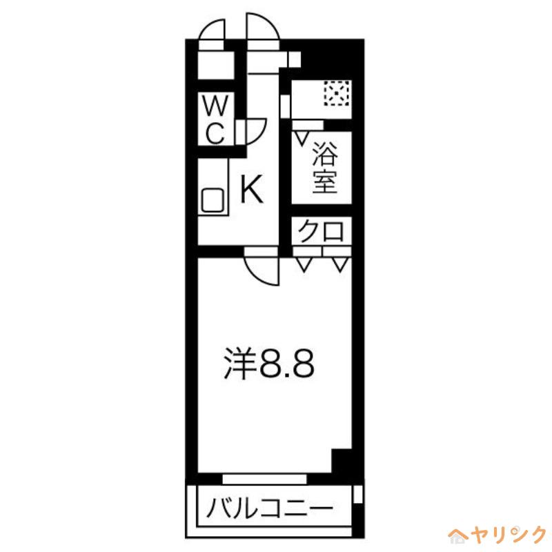 すまいる築山II(1K/2階)の間取り写真