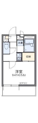 レオパレスOAKCOURT長橋(1K/3階)の間取り写真