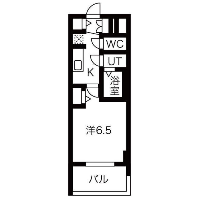 ファステートNAGOYA今池バレンシア(1K/3階)の間取り写真