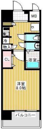 W-STYLE神戸II(1K/10階)の間取り写真