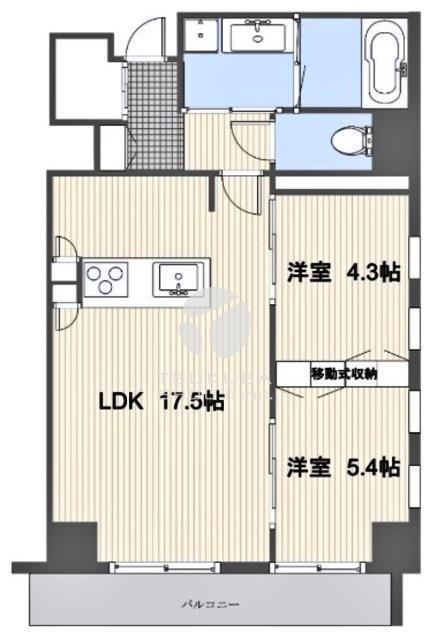 ABACUS KANDA(2LDK/3階)の間取り写真