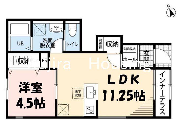 リーブルファイン春日部樋堀(1LDK/1階)の間取り写真