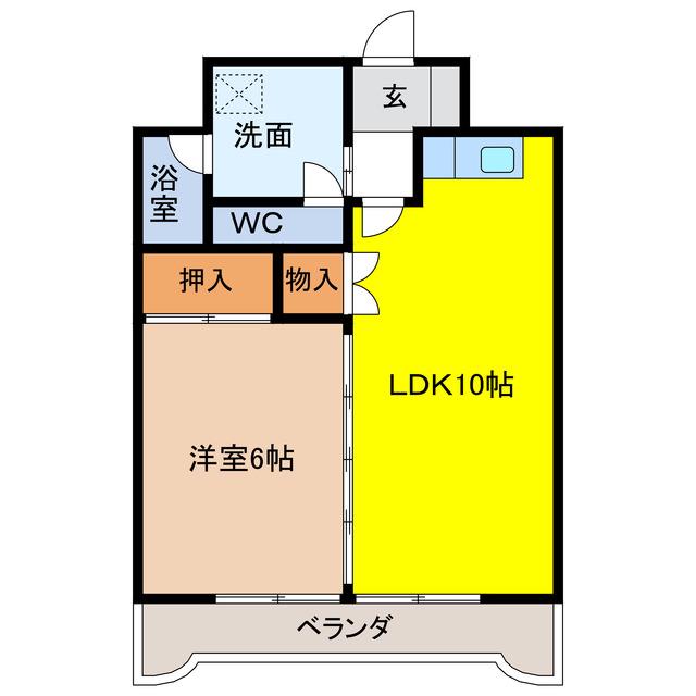 EPICEL21(1LDK/4階)の間取り写真