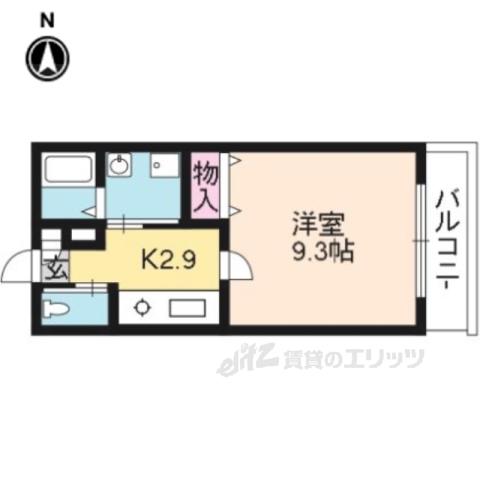 ブランメゾン(1K/1階)の間取り写真