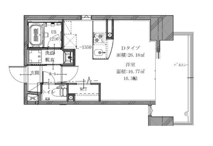 DER GLANZ.Y2(ワンルーム/9階)の間取り写真