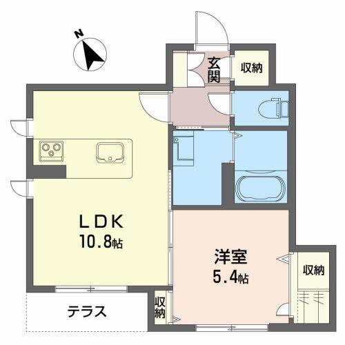 シャーメゾンフェスタ(1LDK/1階)の間取り写真