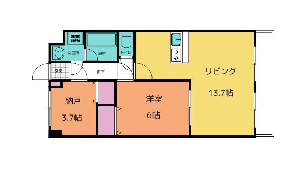 VIVO菅井II番館(1SLDK/1階)の間取り写真