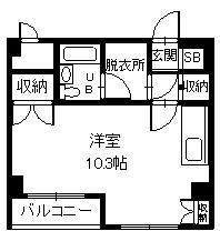 アネックスプラザ6条ビル(ワンルーム/1階)の間取り写真