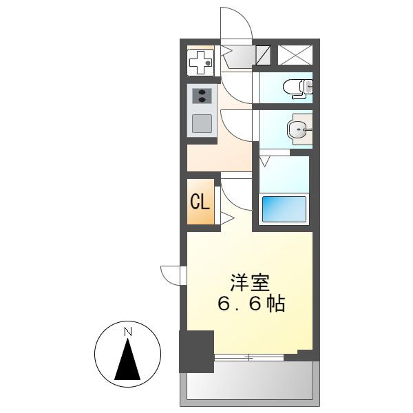 S-RESIDENCE上前津駅前(1K/4階)の間取り写真