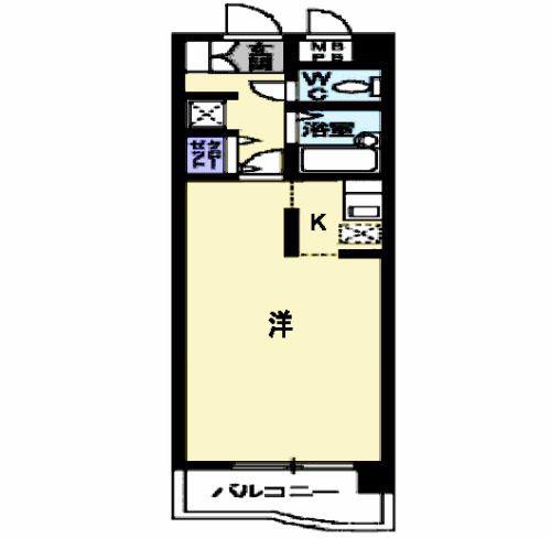 アネックス日立(1K/5階)の間取り写真