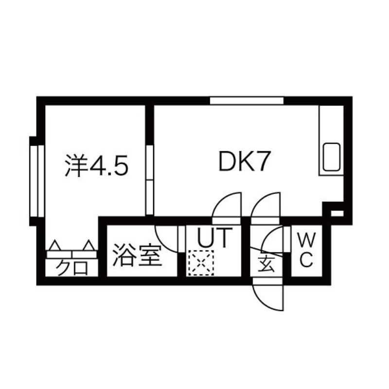サンコート稲積公園III(1LDK/2階)の間取り写真