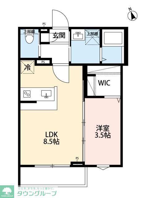 ROBOT HOME 矢部II(1LDK/1階)の間取り写真