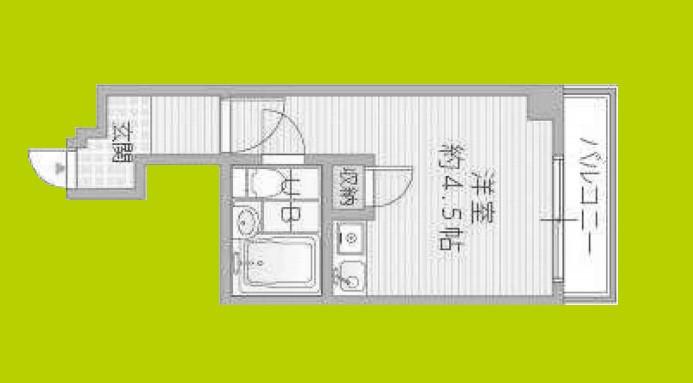 ライズワン東住吉III(ワンルーム/4階)の間取り写真