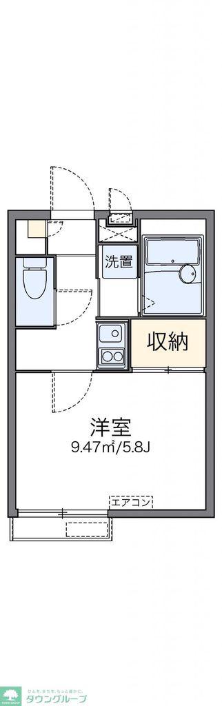 レオパレスヒルサイド(1K/2階)の間取り写真
