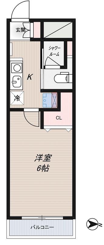 インプルーブ蔵前(1K/3階)の間取り写真