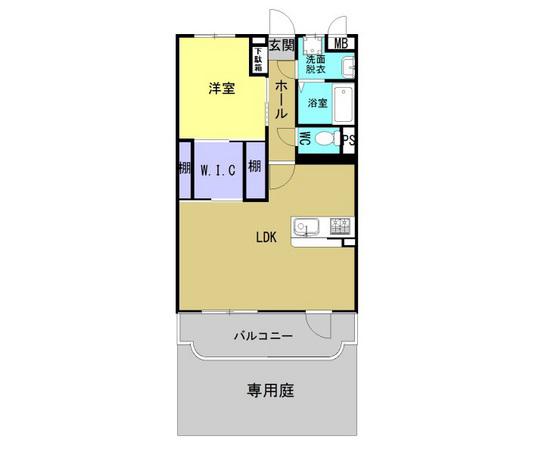 グランコートII(1LDK/1階)の間取り写真