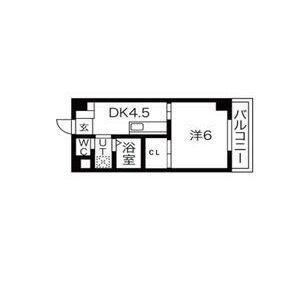 プラザ鹿野(1DK/5階)の間取り写真