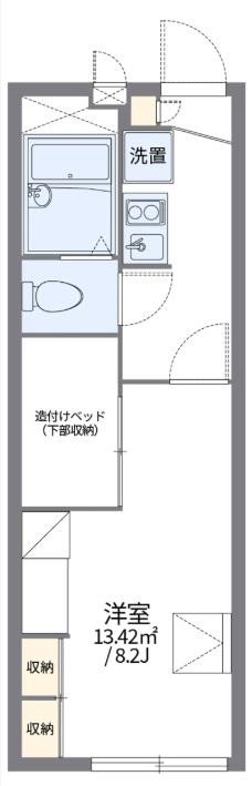 レオパレス松風舎(1K/1階)の間取り写真