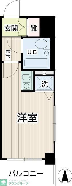 NICアーバンスピリッツ川崎(ワンルーム/12階)の間取り写真