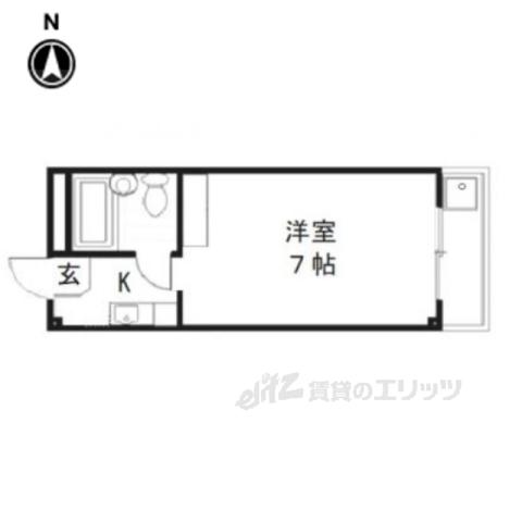 イーグルハウス(1K/1階)の間取り写真