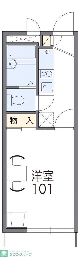 レオパレスシャルマン(1K/1階)の間取り写真