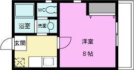 レモンハイツ(1K/1階)の間取り写真