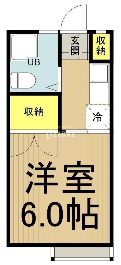 ささせハイム(1K/2階)の間取り写真