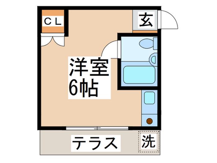 エスポワールみどり(ワンルーム/1階)の間取り写真