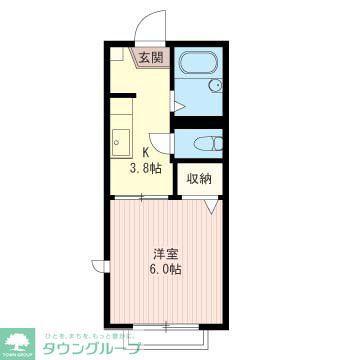 サクセス南館(1K/1階)の間取り写真