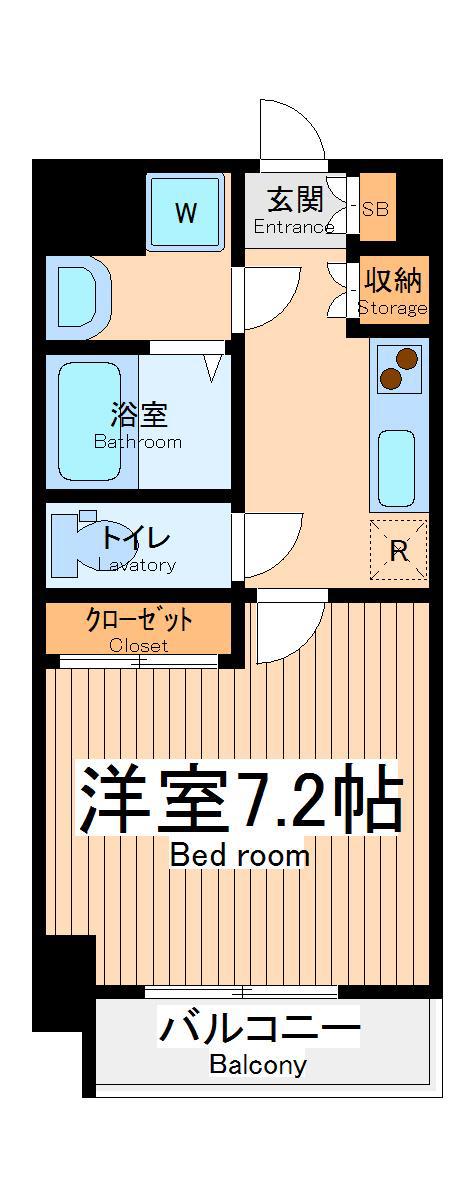 プライマルマチダ(1K/4階)の間取り写真