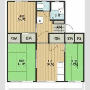 堀之内コート(3DK/5階)の間取り写真