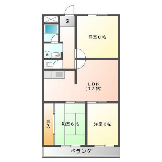 ゴールデンエイジ(3LDK/4階)の間取り写真